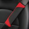 Car Seat Belt Cover Carbon Fiber Leather Crown Universal Auto Seat Belt Covers Shoulder Protection Car Accessories Interior