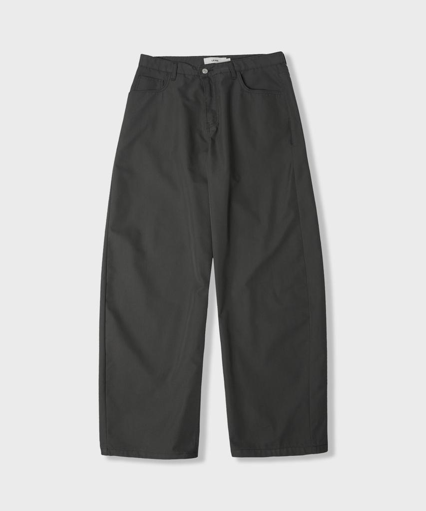 LEIRE Curved Cotton Chino Pants [Charcoal]