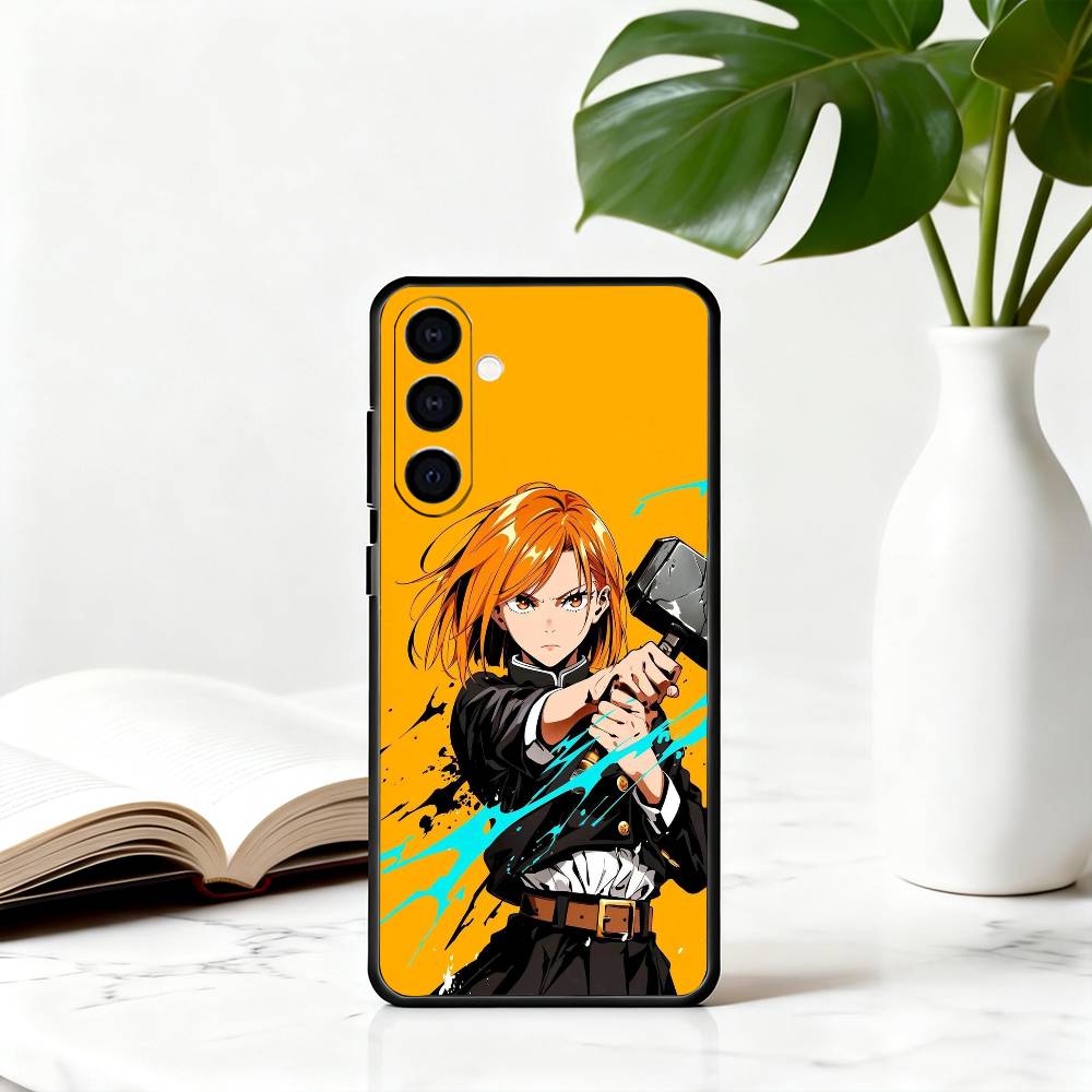Coque de téléphone Jujut-su N-Nobara Kugisaki-NK K-Kaisen Pour Samsung Galaxy A73,A72,A71,A70,A53,A52,A51,Housse Noire en Silicone Souple