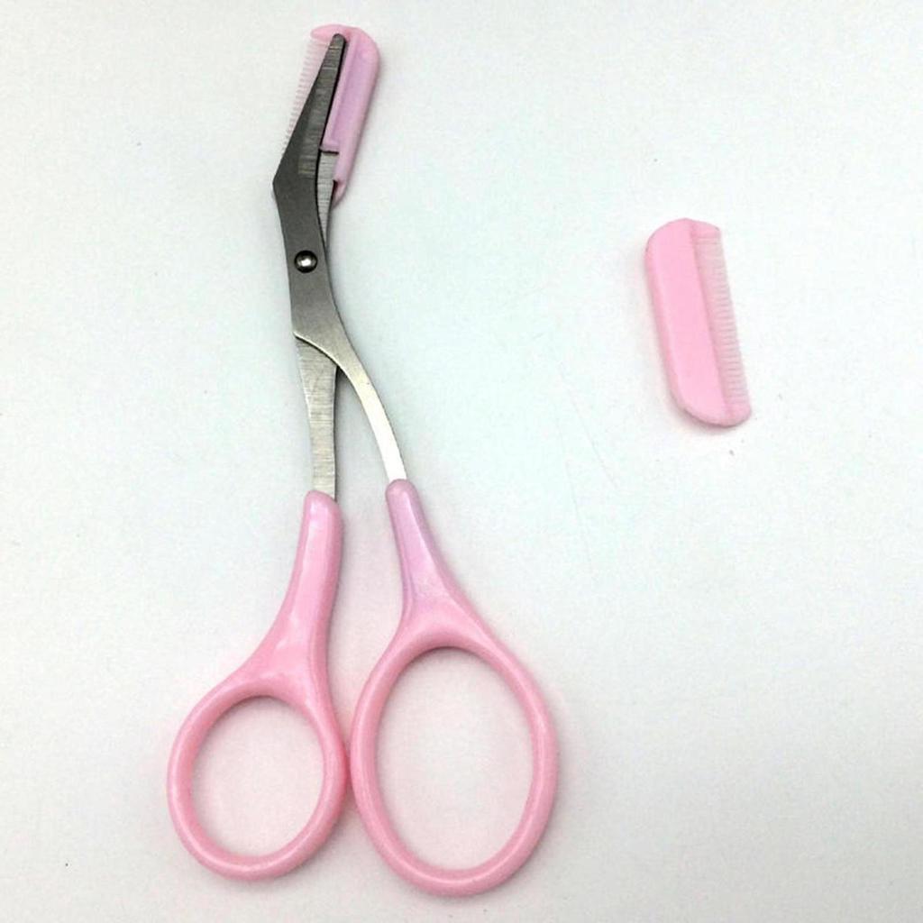 Tijeras, peine para cejas, herramienta cosmética para pestañas, recortador, pinzas para el pelo, conjunto para mujer