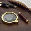 ZISIZ 80mm Handheld Reading Magnifier with Rosewood Handle