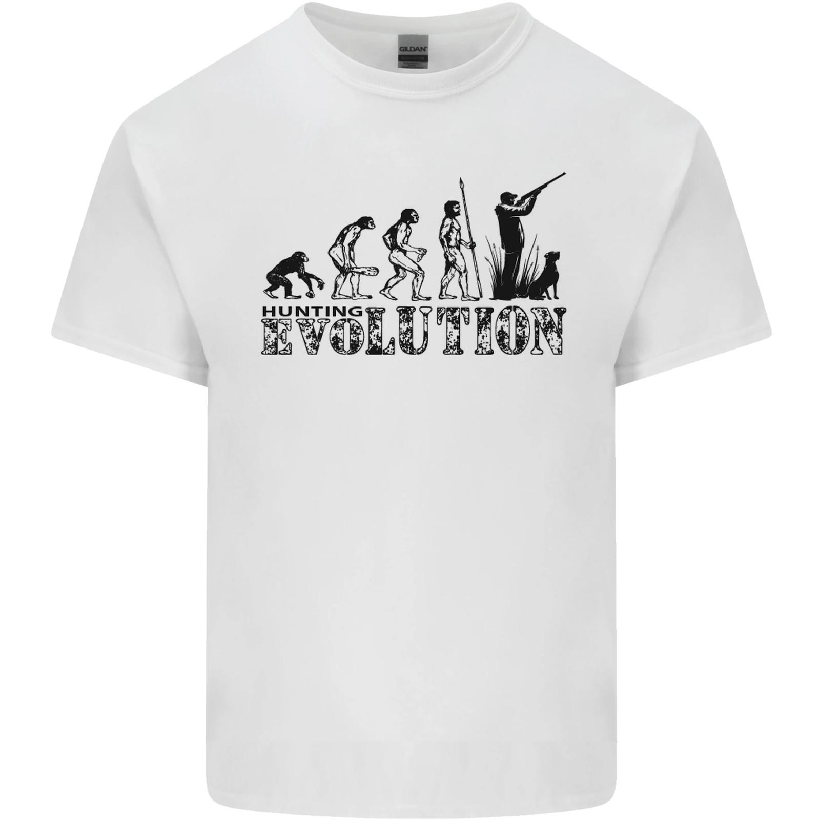 Evolution of a Hunter Funny Hunting Hunt Mens Cotton T-Shirt Tee Top S разноцветный