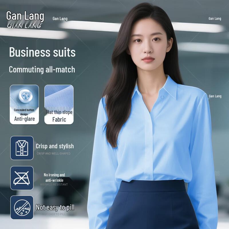 

Women s Long Sleeve Wrinkle-Free Business Blouse XL