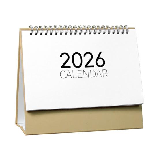 

2026 Настольный календарь на спирали с января по декабрь 12 месяцев еженедельный ежемесячный планировщик расписания дом офис гостиная настольный перекидной календарь S белый