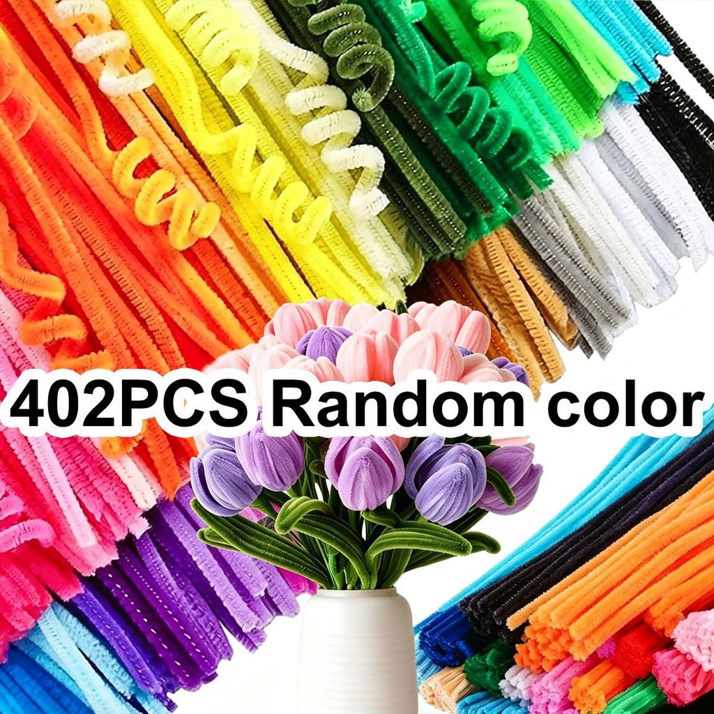 402Pcs 11.8Inch Colorful Pipe Cleaners Bulk - 30 Assorted Bright Colors Chenille Stems, DIY Craft Supplies for Party Decor, ZSY