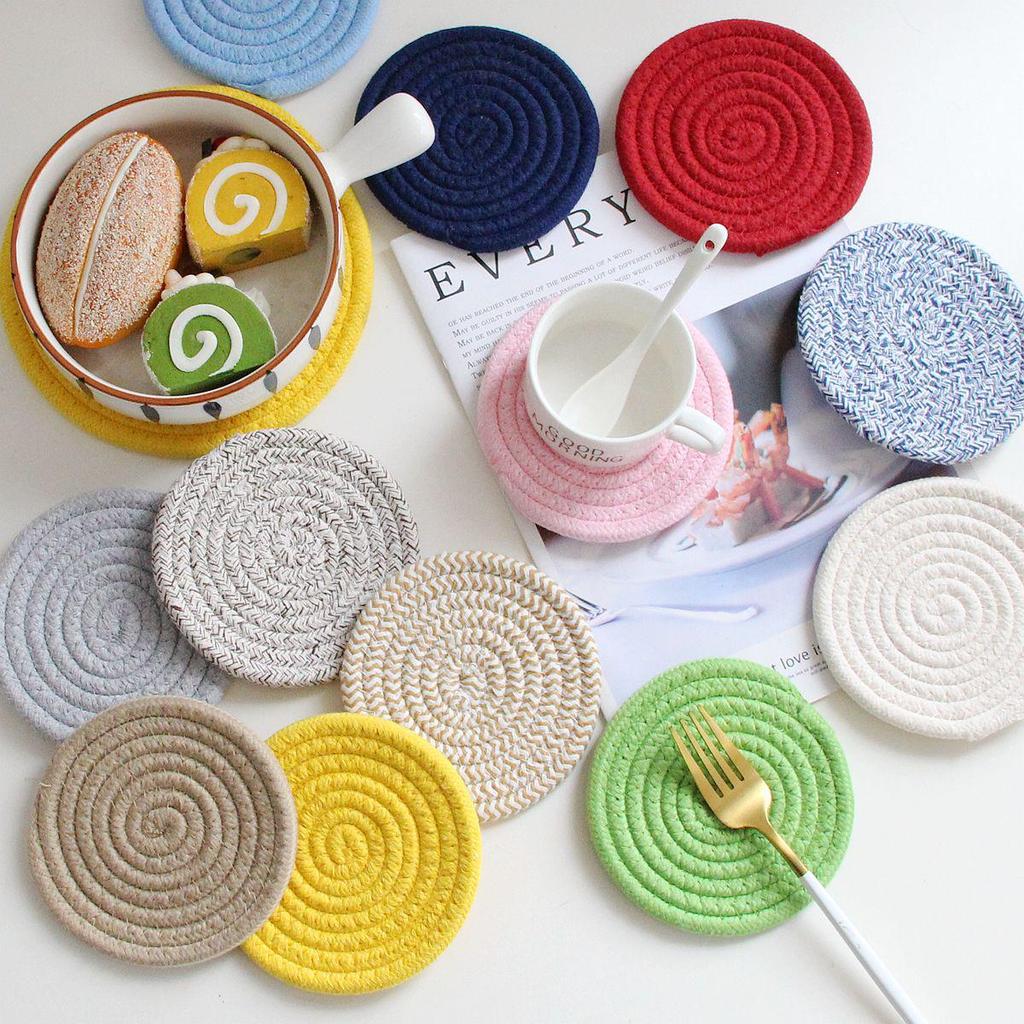 Cotton Rope Heat Insulation Table Mat & Coaster Set