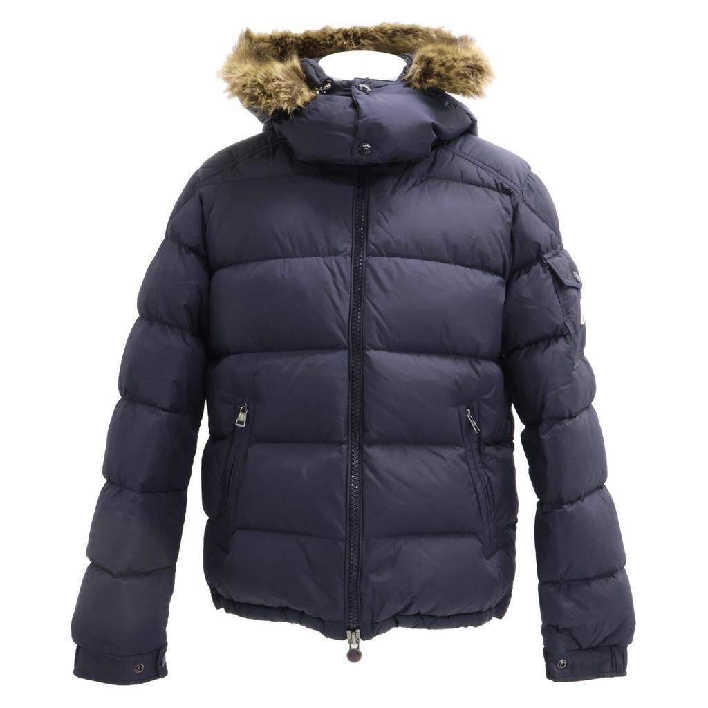 Moncler [22 Year Old Model] MAYAF Maya Fur/hooded Down Jacket Jacket 2 NavyUsed