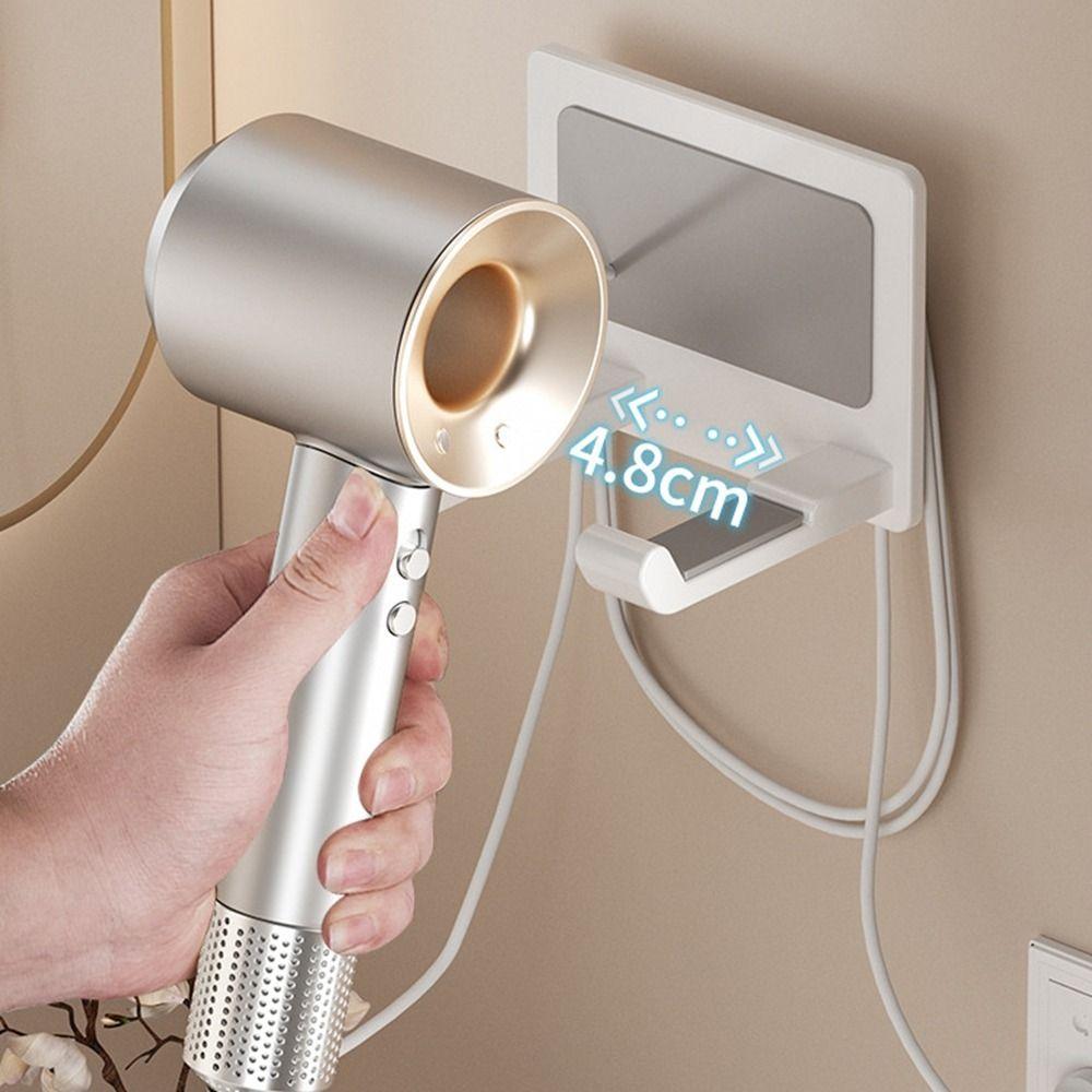 Space Aluminium Hair Dryer Holder Punch-free Hair Straightener Dryer Holder  Bathroom