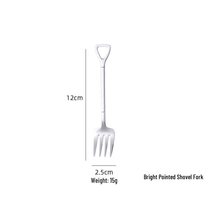 304 Stainless Steel Shovel Spoon: Fork-Style Dessert, Honey, Coffee Stirring, Paste, Powder, Customizable Logo, Small Spoon