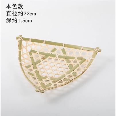 Handmade Bamboo Woven Products Bamboo Screen Bamboo Basket Storage Basket Fruit Dish Dim Sum Tray Farm Woven Round Dustpan