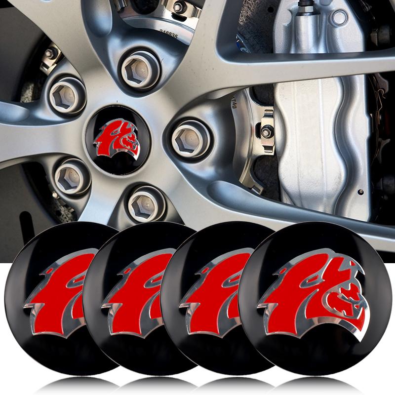 56MM 4Pcs Car Wheel Center Hub Cap For Dodge Durango Caliber Dakota Neon SXT Nitro Ram1500 Viper Badge Covers Sticker Accessorie