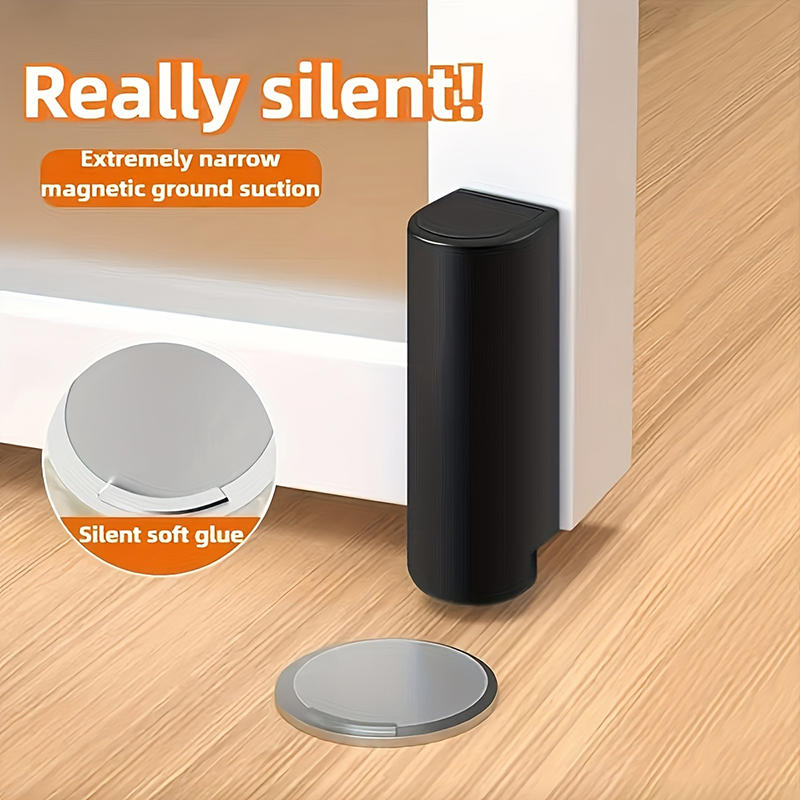 Magnetic Door Stopper Suction Door Holder 75*24mm Stainless Steel For Home Office Cabinet Improvement Home Decoration Accessories Black Grey White