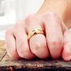 Lord of The Finger Rings Movie with The Same Inside and Outside 3D Engraving Spanish Sanskrit Ring Stainless Steel Exquisite