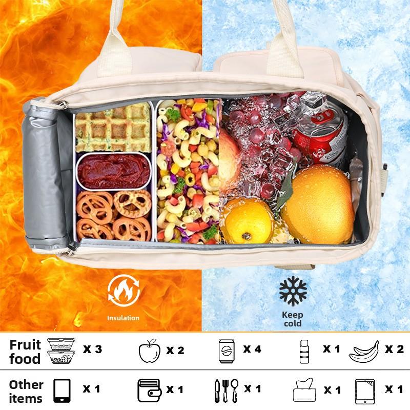 PEVA Kantoorwerker Geïsoleerde Tas Aluminiumfolie Koeltas Buiten Waterdichte IJszak Grote Capaciteit Kampeer Picknicktas Herbruikbaar
