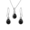 Black Onyx Jewelry Set, Silver Jewelry, Gift For Her, Women Necklace Earrings
