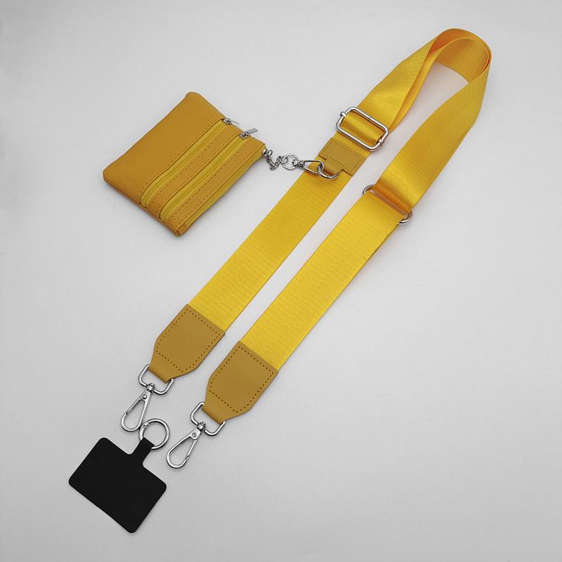 New Trendy Mobile Phone Lanyard Wide Shoulder Strap Removable Change Bag Wrist Strap One Shoulder Messenger Bag Accessories