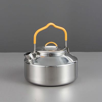 New Camping Kettles For Boiling Water 304 Stainless Steel Water Pot Outdoor Gas Cassette Stove Teapot Kitchen Whistling Kettle