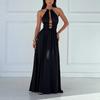 Elegante Vestito da Donna con Scollo Bardot e Cut-out