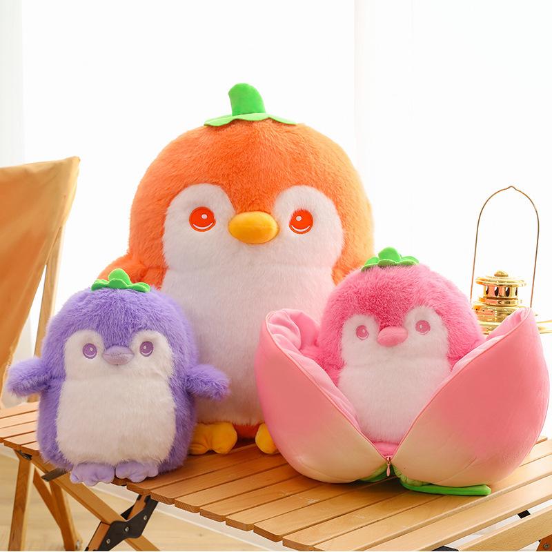 Desene Animate Fruct Pinguin Fruct Fruct Păpușă Pinguin Polar Păpușă de Pluș Companie Copii Pentru a Consola Fete Pernă Cadou