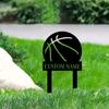 Personalized Iron Basketball Garden Stakes Durable Lawn Decor Gift for Fans Custom Sign