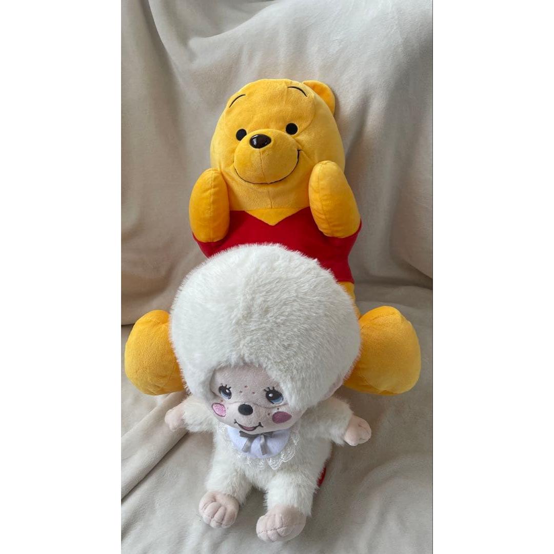 Winnie the Pooh and white bear stuffed toy set
