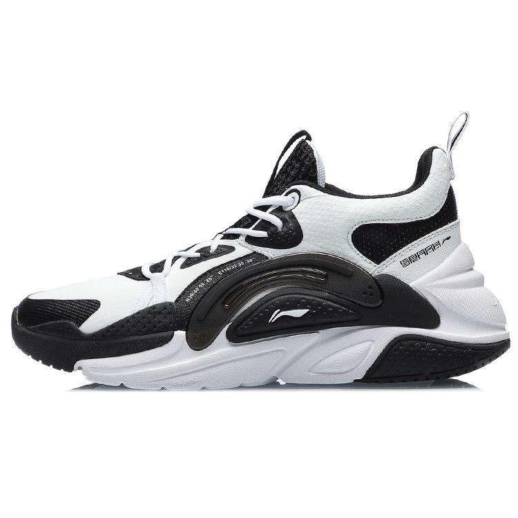 New LiNing Spark Mid Top Casual Shoes Women's Black White AGLR018-2