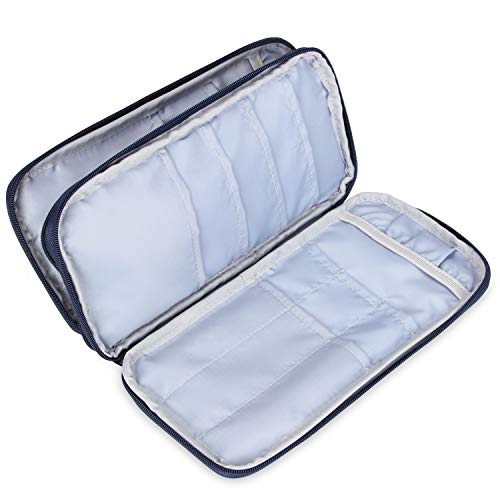 Teamoy Knitting Needle Storage Case for Circular Needles, Knitting Needles (up to 25cm), Crochet Hooks, Lace Hooks, Scissors, Sewing Needles, and Stit