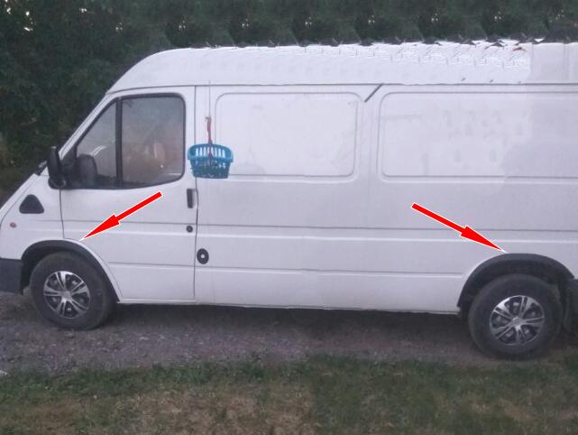 

Накладки на арки (4 шт, чорні) для Ford Transit 1991-2000 рр.
