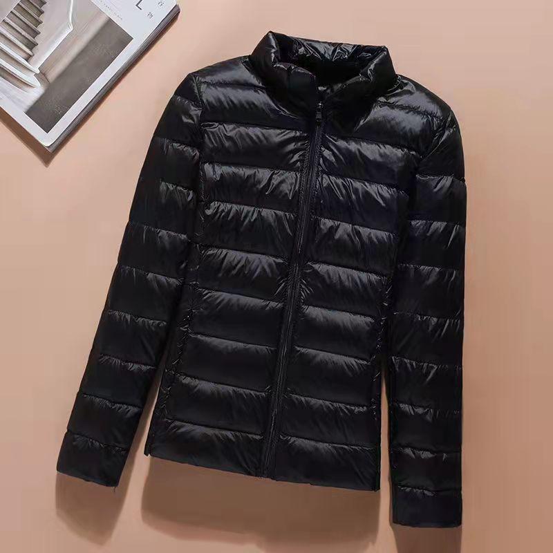 

2023 Осень/Зима Женская Приталенная Легкая Пуховая Куртка с Капюшоном в Корейском Стиле 3XL: 140-155 jin