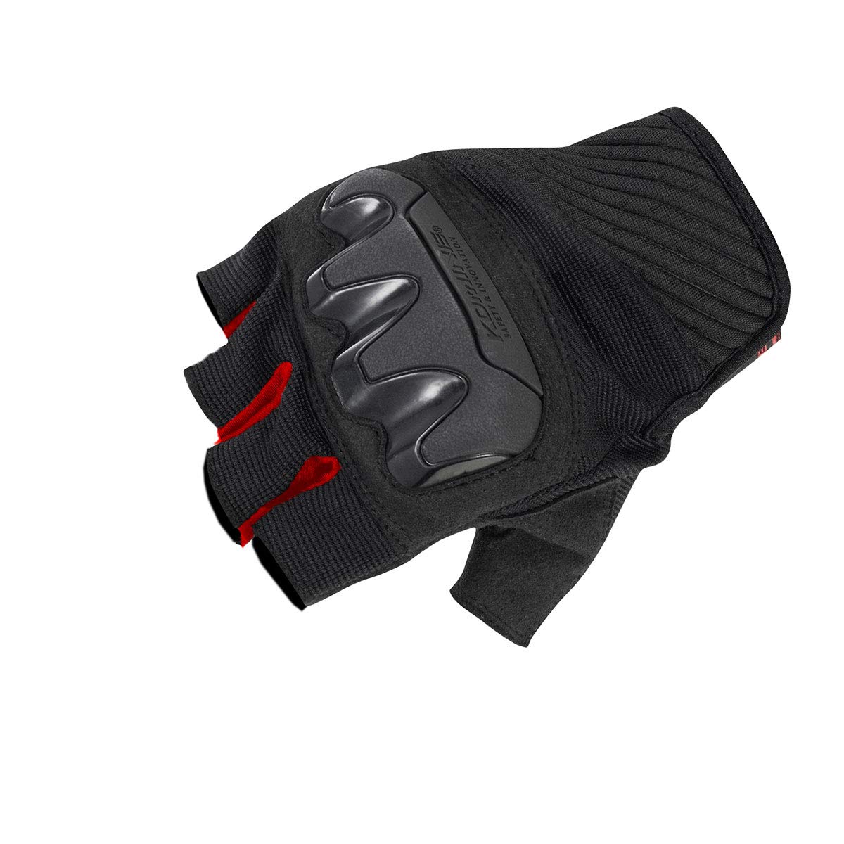 

Motorcycle Gloves Protective Mesh Half Finger Gloves 2XL 12976 Protector Mesh Material for and Autumn [Komine] Black/Red GK-242 Spring, Summer,