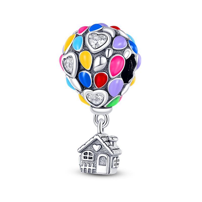 Romanticcopper Couple Colourful Heart Shapedballoon Charms Beads Fit 3Mmoriginal Bracelets Diy Jewelry Gifts