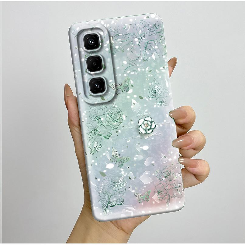 For Infinix Hot 50 Pro 4G Case Pretty Flowers Soft Silicone Shell Cover For Infinix Hot 50 Pro Plu 4G Phone Case Hot50Pro Coque