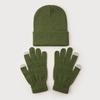 Cute Woman New Beanies with Gloves Knitted Solid Hat New 2025 Winter Hats