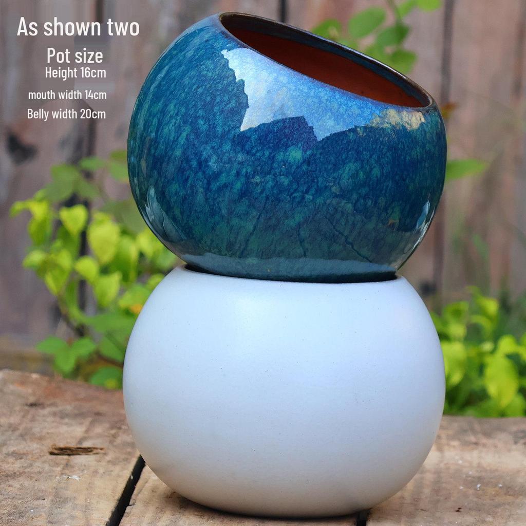Extra Large Ceramic Pottery Flower Pot for Indoor Green Plants, Coarse Pot Ideal for Monstera and Other Large Plants