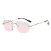 Frameless Rimless Sunglasses Square Driving Eyewear Retro Men Sunglasses  Female