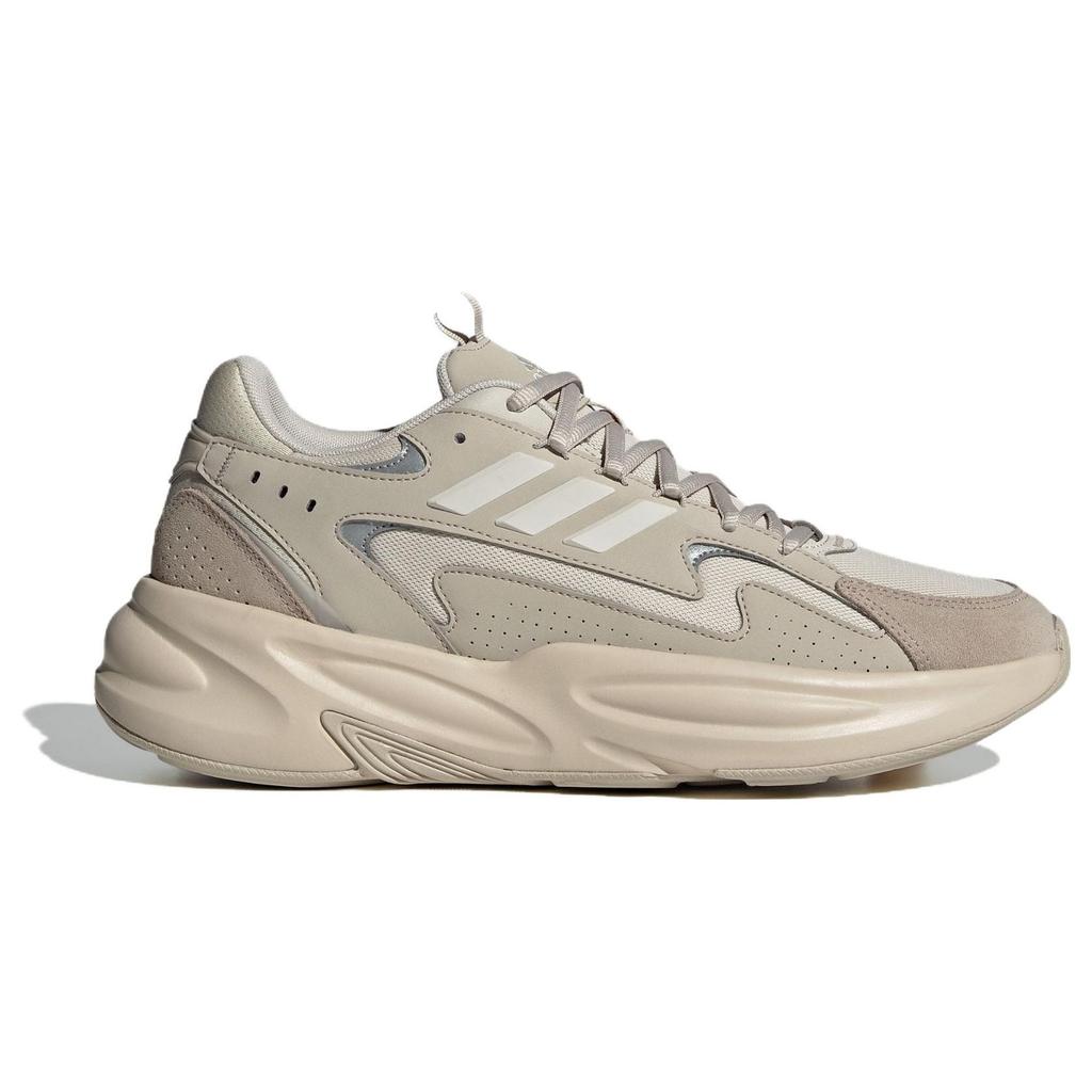 Adidas Ozwave Fabric Comfortable Low-Top Lifestyle Shoes Unisex Sneakers Khaki IE6055