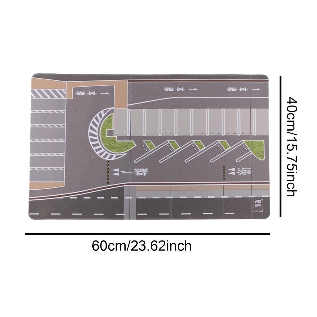 1:64 Parking Lot Mat Diorama Mouse Pad Car Scene Mat Mini Diecast Garage Model Building for Diecast Car Model Vehicle Scene Toy
