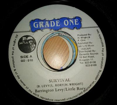 7inch Record BARRINGTON LEVY, LITTLE RORY - Survival GO010 Grade One 1994 Jamaica Reggae, Ska & Dub Used
