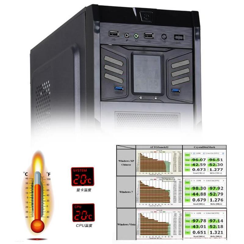 Buy Dual 5.25inch Drive Bay Computer Case Fan Speed Controller with