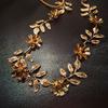 Women Elegant Baroque Leaf Flower Elastic Headband Hair Band Party Beach Gift