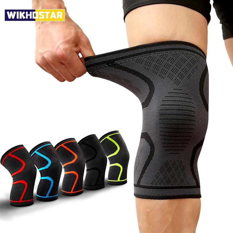 1 STuks Kniebeschermers Compressie Kniebeschermer Kniebeugels Voor Artritis Gewrichtsondersteuning Sportveiligheid Volleybal Sportschool Sport Brace Beschermer