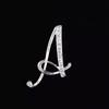 Minimalist Rhinestone Alphabet Brooch: Elegant Geometric Pin for Sweaters or Coats