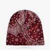 Unisex Paisley Cotton Cuffed Beanie: Spring/Summer Double Layer Stretch for Trendy Street Dance Fashion