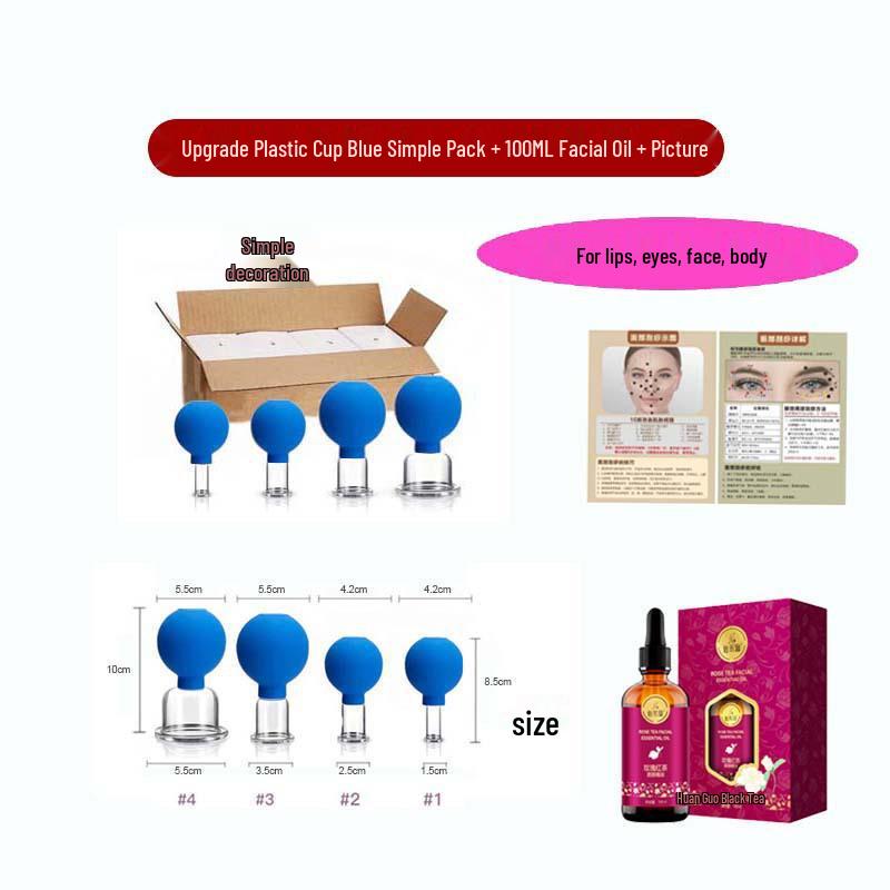 Enhanced Silicone Facial Cupping Set for Skin Lifting and Beauty