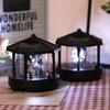 D5 Outdoor Solar Light Powered Lighthouse Rotating Waterproof LED Solar Light Beacon Tower Decorative Lamp for Garden Lawn Patio