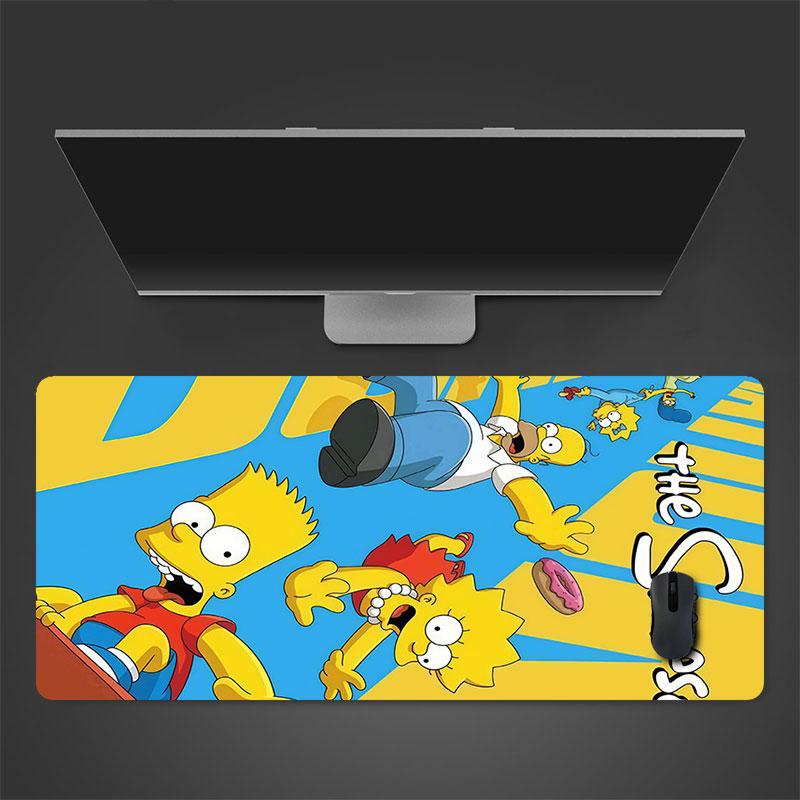 The Simpsons Poster Mouse Pad, Large Gaming Desk Mat, Non-slip XXL Mousepad for Laptop & Tablet, Mini PC Playmat with Stitched Edges