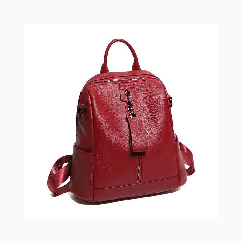 Genuine Leather Women's Backpack Large Capacity School Travel Backpack Designer Shoulder Bag for Women