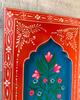 Hand-Carved Floral Wood Wall Decor: Vintage Indian Art Frame