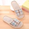 Women's Fashion Casual Couples Gingham Home Slippers Indoor Floor Flat Shoes