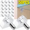 50/100Pcs Shelf Support Pegs Plastic Laminate Support Studs Cabinet Wardrobe Shelf Holder Pins Glass Plate Furniture Bracket Peg